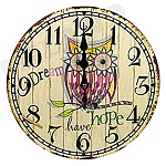 Часы настенные " Миленд " d=30см Сказочная сова, питание от 1 батарейки АА, батарейки в комплект не входят, материал- МДФ, пластик, картонная упаковка