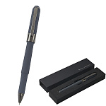 Ручка подарочная шариковая " Bruno Visconti " Monaco синяя 0,5мм, толщина письма 0,4мм, корпус- пластик, металл, покрытие soft touch, цвет корпуса графитовый, металлический наконечник, металлический клип, подарочная упаковка