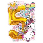 Плакат фигурный " Мир открыток " 0-25 А3 5 лет Единорог