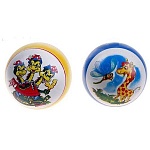 Мяч резиновый d=20см ассорти, накачанный, без возможности выбора дизайна