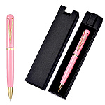 Ручка шариковая " Mazari " Pauline P синяя 0,7 мм сменный стержень 99мм, пулевидный пишущий узел, поворотный механизм, металлический корпус, упаковка - футляр