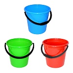 Ведро " Милих " 10л пластмассовое, с пластиковой ручкой, ассорти, ассорти (без возможности выбора цвета), без крышки