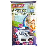 Салфетки микрофибра " Housemaid " 30*30см 6шт, индивидуальная упаковка