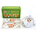 Игра настольная " Русский стиль " Лото, состав: 24 игровых карточек, деревянные бочонки - 90шт, 90 маркеров, инструкция, мешок, от 6лет, картонная упаковка 24*17*8см