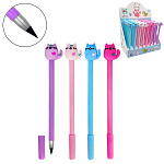 Карандаш вечный " KWELT " HB, Cat, корпус-пластиковый, прорезиненный наконечник- кот, ассорти, дисплей