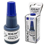 Краска штемпельная " Ideal " 24мл синяя, водная основа