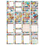 Комплект разделителей для портфолио " Мир открыток " 8-99 ученика, 16шт