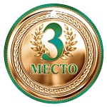 Медаль картонная 3 место " Империя поздравлений " 025 без отделки, текст