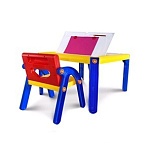 Игровой центр " PicnMix " 5 в 1 в наборе: стол (45*60см), стул, мольберт с подставкой (52*30см), пластик