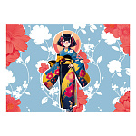 Настольное покрытие для лепки " Пчелка " 430*320мм Девочка в кимоно