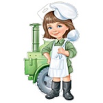 Плакат фигурный " Империя поздравлений " 933 А3 Девочка военный-повар