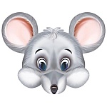 Маска картонная " Империя поздравлений " 478 Мышь (мальчик)