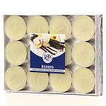 Свеча чайная " РСМ " 24шт Ваниль, 39*12,5мм, время горения 3-4часа, картонная упаковка в термо упаковке