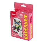 Барельефы из гипса " Lori " Весёлая панда, в наборе: формы, гипс, краски, инструкция, картонная упаковка, европодвес