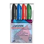 Набор маркеров " deVente " 4 цвета (зеленый, красный, синий, черный) 5мм пулевидный наконечник перманентные