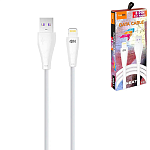 Кабель сетевой USB - Lightning " FaisON " K-02 Neat белый, круглый, 1м, 2,0А, силикон