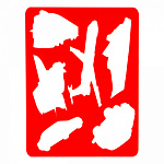 Трафарет " Цветик " Транспорт 15,5*20см, пластиковый