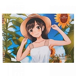 Альбом А4 20л спираль " Эксмо " Девочка в подсолнухах, обложка - мелованный картон, блестки, выборочный УФ-лак, блок- офсет 110г/м2