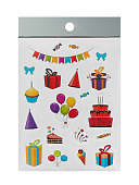 Наклейки " KWELT " А6 С Днем Рождения, без отделки