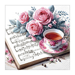 Салфетки бумажные 3-слойные " GrandPero " Deluxe, Ноктюрн 20шт, 100% целлюлоза 33*33см