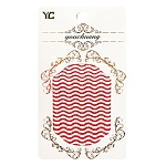 Наклейки для ногтей Красные волны 6*12см, европодвес