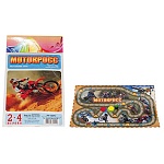 Игра ходилка " Задира " Мотокросс, состав: игровое поле, 4 фишки, кубик, правила игры, в пакете 15*25см