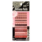 Наклейки для ногтей HD-A022 Кружево черное 7*17см