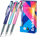 Ручка шариковая автоматическая " Erich Krause " Colorcross Matic Cool Ray ассорти 3 цвета (синий, черный, зеленый) 0,7мм непрозрачный корпус, толщина письма 0,28мм