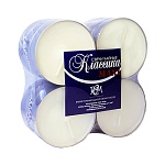 Свеча чайная " РСМ " 12шт Классика Макси, 59*22,5мм, время горения 8-9часов, термоплёнка