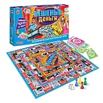 Игра экономическая " Русский стиль " Бешеные деньги, состав: игровое поле, 4 фишек, кубик, 60 купюр, правила игры, от 10лет, картонная упаковка 47*26*4,5см