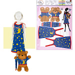 Набор для шитья игрушек " DressYourDoll " Одежда для кукол №2 Сонная Луна (Sleepy Moon) 17см, уровень сложности 2, состав набора: ткань, с нанесенными деталями одежды, бумажное лекало, пакет, европодвес