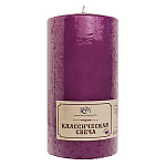 Свеча " РСМ " Классическая фиолетовая, 120*60мм, время горения 50часов, в термопленке