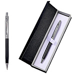 Ручка шариковая автоматическая " Mazari " Stand SB синяя 0,7мм сменный стержень 99мм, пулевидный пишущий узел, металлический корпус, упаковка - футляр