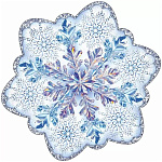 Украшение на скотче " Открытая планета " 150 Новогоднее- Снежинка, 150*147мм, без отделки, без текста