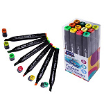 Набор маркеров " Mazari " для скетчинга Fantasia Autumn colors (цвета осени)  12цв 3-6,2мм, пулевидный/скошенный, 2-х сторонние, ПВХ упаковка