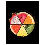 Пакет ПЭ " Миленд " с вырубной ручкой 36,5*48см ПВД, 50мкм Фруктовая пицца