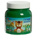 Гуашь " Цветик " 220мл зеленая темная