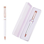 Ручка шариковая " Mazari " Bello W синяя 1,0 мм сменный стержень 99мм, пулевидный пишущий узел, поворотный механизм, металлический корпус, упаковка - футляр