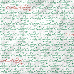 Упаковочная бумага Новогодняя тишью " Интерпак " 70см*10м в рулоне, Зимний автограф, 18г/м2