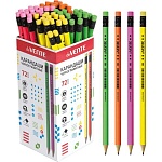 Карандаш deVENTE HB Neon, круглый, с ластиком, ассорти