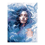Картина по номерам " Lori " 28,5*38см Стихия воды, состав набора: основа на картоне с контуром, акриловые краски, кисть, вспомогательный лист, акриловый лак, инструкция, картонная упаковка, европодвес