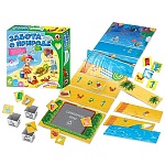 Игра экологическая " Русский стиль " Забота о природе, состав: детали игрового поля – 11шт, карточки – 16шт, карточки хода игры – 24шт, контейнеры для мусора – 3шт, правила игры, картонная упаковка 27*25*5см