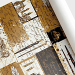 Упаковочная бумага " Интерпак " 68,5см*100см 1 лист Поэт, в рулоне, 90г/м2