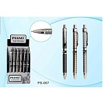 Ручка шариковая автоматическая " Piano " в дисплее синяя 0,7мм, чернила на масляной основе, металлический наконечник, цвет корпуса - ассорти