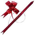 Бант " KWELT " 1,8см Красный, 10шт в упаковке, индивидуальная упаковка, европодвес