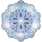 Украшение на скотче " Открытая планета " 150 Новогоднее- Снежинка, 149*142мм, без отделки