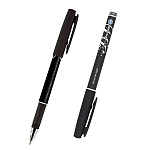 Ручка гелевая " Bruno Visconti " Xpro, синяя 0,38мм, толщина письма 0,36мм, пластиковый корпус, цвет корпуса - черный, резиновый держатель, металлический наконечник, колпачок с клипом, сменный стержень, картонный дисплей