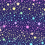 Упаковочная бумага " Миленд " 70*100см 10 листов, Звездный градиент, в рулоне, 90г/м2