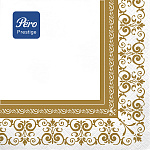 Салфетки бумажные 3-слойные " Pero " Prestige Аэлита 20шт, 100% целлюлоза, 33*33см