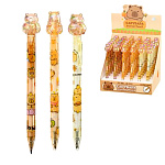 Карандаш вечный автоматический " Basir " Капибара с декоративным элементом, тонированный, ассорти, 3 дизайна, с боковым отжимом, металлический наконечник, индивидуальная маркировка, картонный дисплей